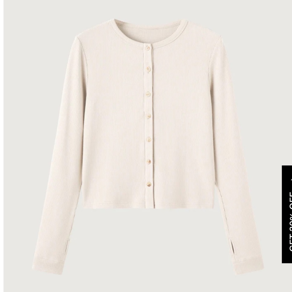 OGL Plantive™ Button-Down Cardigan - Gardenia